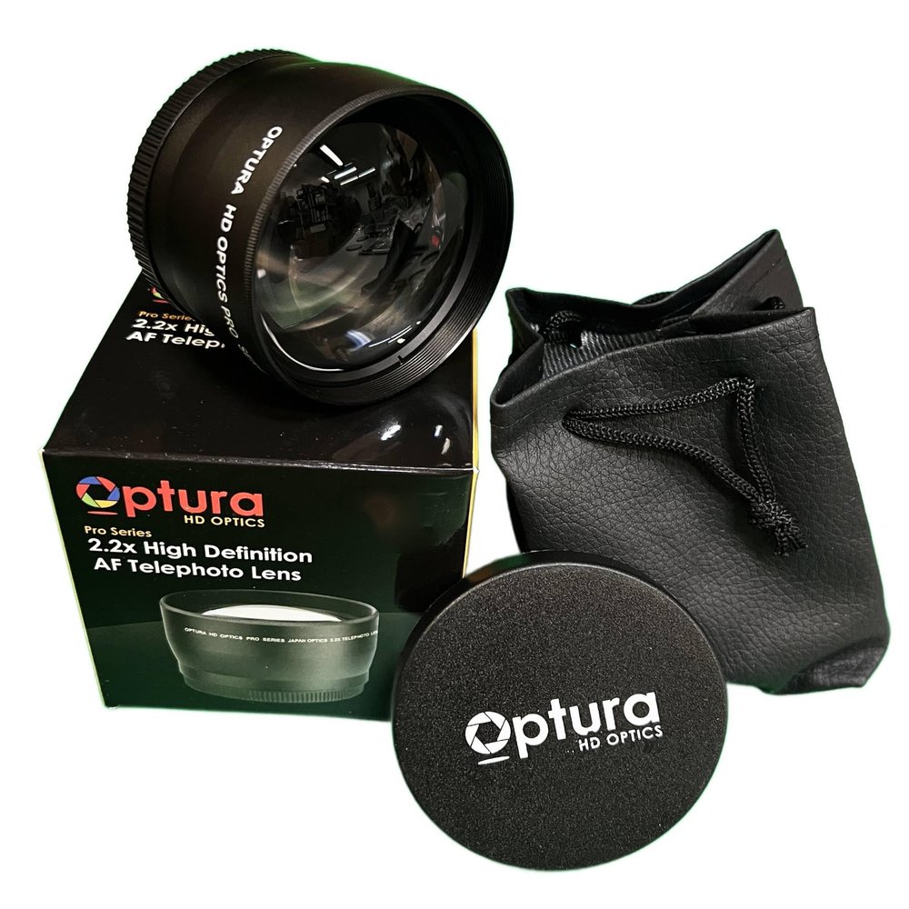 58mm OPTURA HD OPTICS 2.2X Telephoto Lens for Canon Rebel T3, T3i, T5, T5i, T6, T6i, T7i, EOS 80D, EOS 77D Cameras with Canon EF-S 18-55mm f/3.5-5.6 is II, is STM Lens