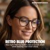 grinderPUNCH Reading Glasses Men Women Fashion Computer Readers Stylish Blue Light Blocking Glasses Gaming Eyeglasses (Tortoise Whisky, 2.0, x) view 2