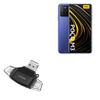 BoxWave Smart Gadget Compatible with Poco M5 - AllReader SD Card Reader, microSD Card Reader SD Compact USB - Jet Black view 1