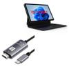 BoxWave Cable Compatible with Alldocube iWork GT 2 in 1 - SmartDisplay Cable - USB Type-C to HDMI (6 ft), USB C/HDMI Cable - Jet Black view 1