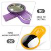 Healeved Computer Rearview Mirror Clip-on 3.58X2.08 Inch Portable Reflective Safety Mirror for Office Desk Monitor Use view 4