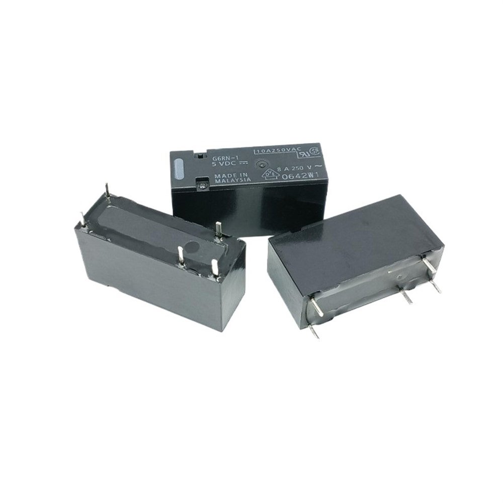 TOBAYA Relays 10PCS G6RN-1-5VDC G6RN-1-12VDC G6RN-1-24VDC 5Pin 8A 12VDC (Size : G6RN-1-5VDC)