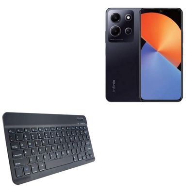 BoxWave Keyboard Compatible with Infinix Note 30i - SlimKeys Bluetooth Keyboard, Portable Thin with Chiclet-Style Keys - Jet Black