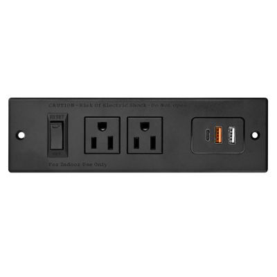 Livofloral Power Strip, 6.5 Ft Plug Extension Cord with 2 AC Outlets, 2 USB Ports and 1 Type-C