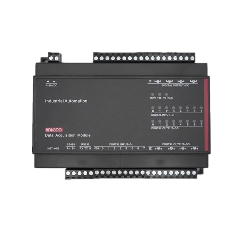 8DI8DO Combined Control System Modbus RTU Protocol Serial Port RS485 232 Digital Input and Output (Size : 8DI 8DO RS485)