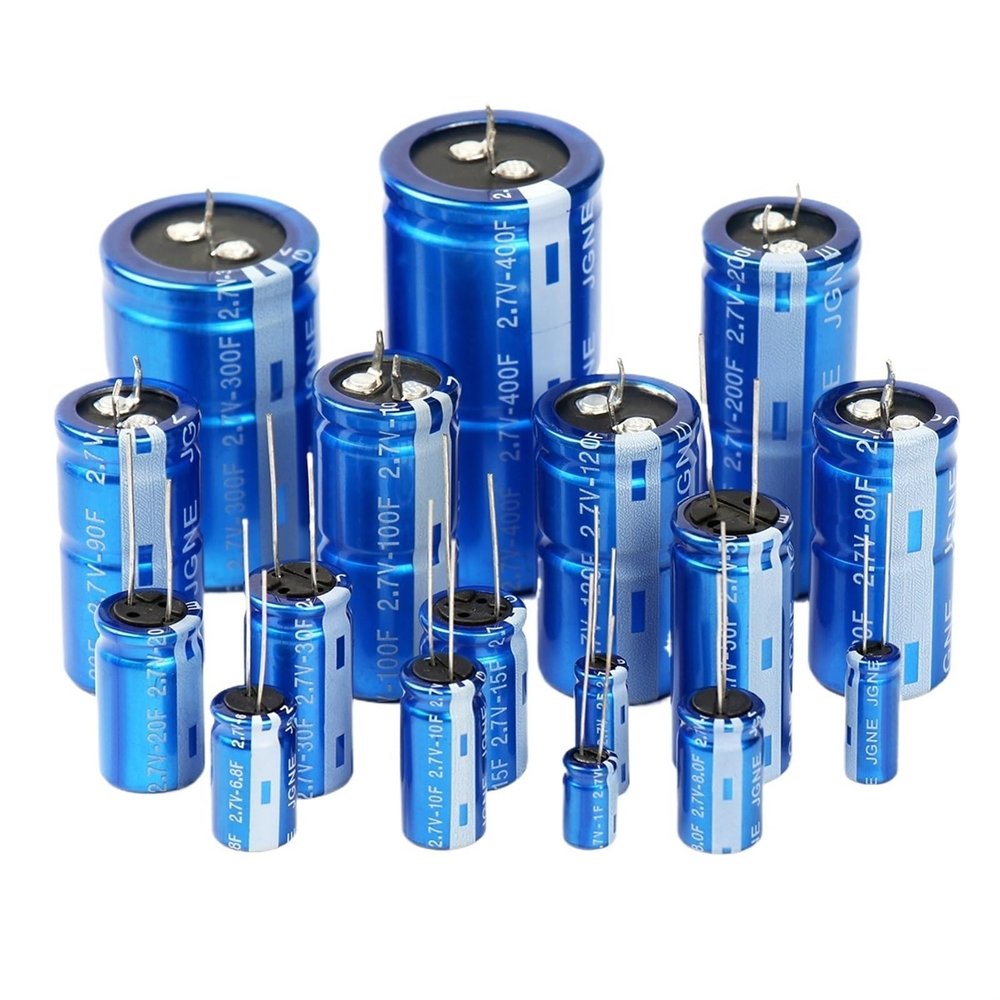 2Pcs Super Capacitor 2.7V 1/2/3/6.8/8/10/15/20/30/40/50/80/90/100/120/200/300/400 Farah Capacitors Car Recorder Supercapacitor (Size : 2.7V40F 18x41.5)
