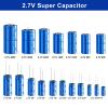 2Pcs Super Capacitor 2.7V 1/2/3/6.8/8/10/15/20/30/40/50/80/90/100/120/200/300/400 Farah Capacitors Car Recorder Supercapacitor (Size : 2.7V40F 18x41.5) view 2