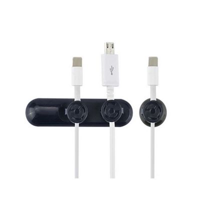MUdson Cable Fixer Mobile Cable Clip Car Desktop Tidy Charger Cable Organizer Data Cable Digital Wire Charging Cable Winder Durable (Color : Black)