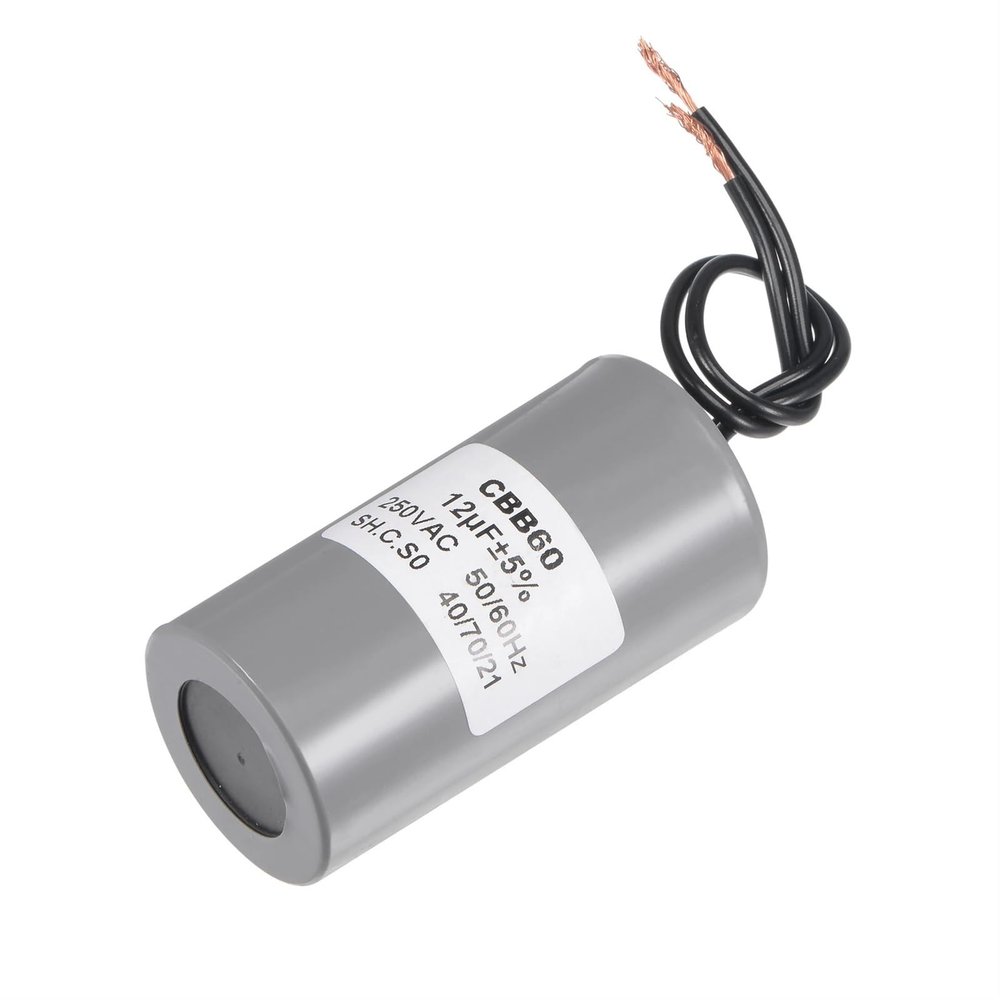 1pcs CBB60 Motor Run Capacitor 12uF 250V AC 2 Wires 50/60Hz Cylinder 73x38mm for Air Compressor Water Pump Motor