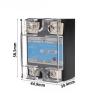 TOBAYA SSR-10AA / 25AA / 40AA Single Phase AC Controlled AC SSR Single Phase Solid State Relay with Plastic dust Cover Heat Sink220V (Size : 40AA) view 3