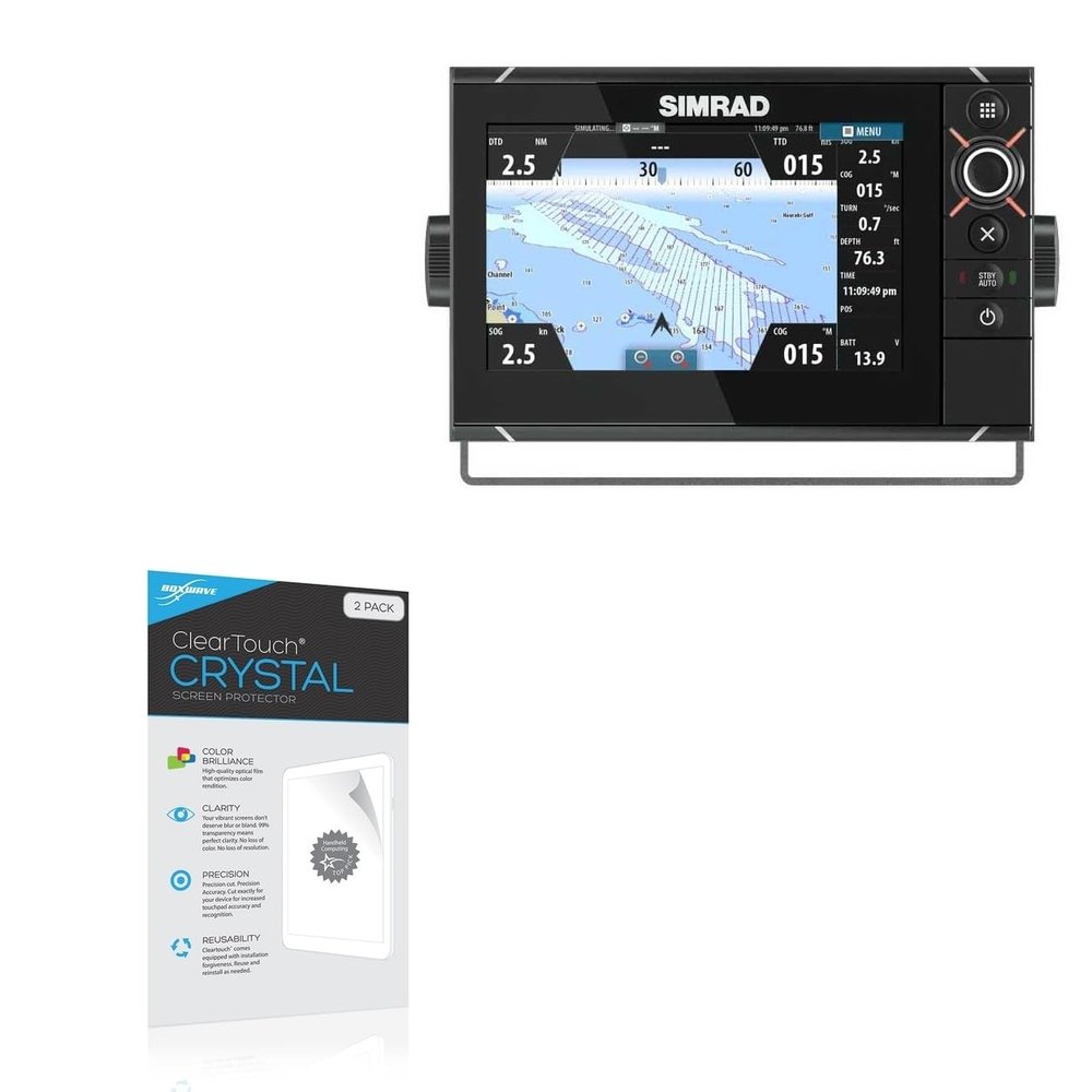BoxWave Screen Protector Compatible with Simrad NSS Evo2 (7 in) - ClearTouch Crystal (2-Pack), HD Film Skin - Shields from Scratches