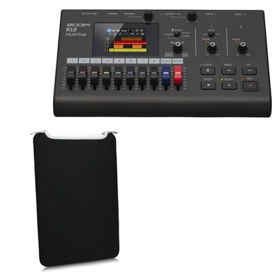 BoxWave Case Compatible with Zoom R12 - SlipSuit, Soft Slim Neoprene Pouch Protective Case Cover - Jet Black