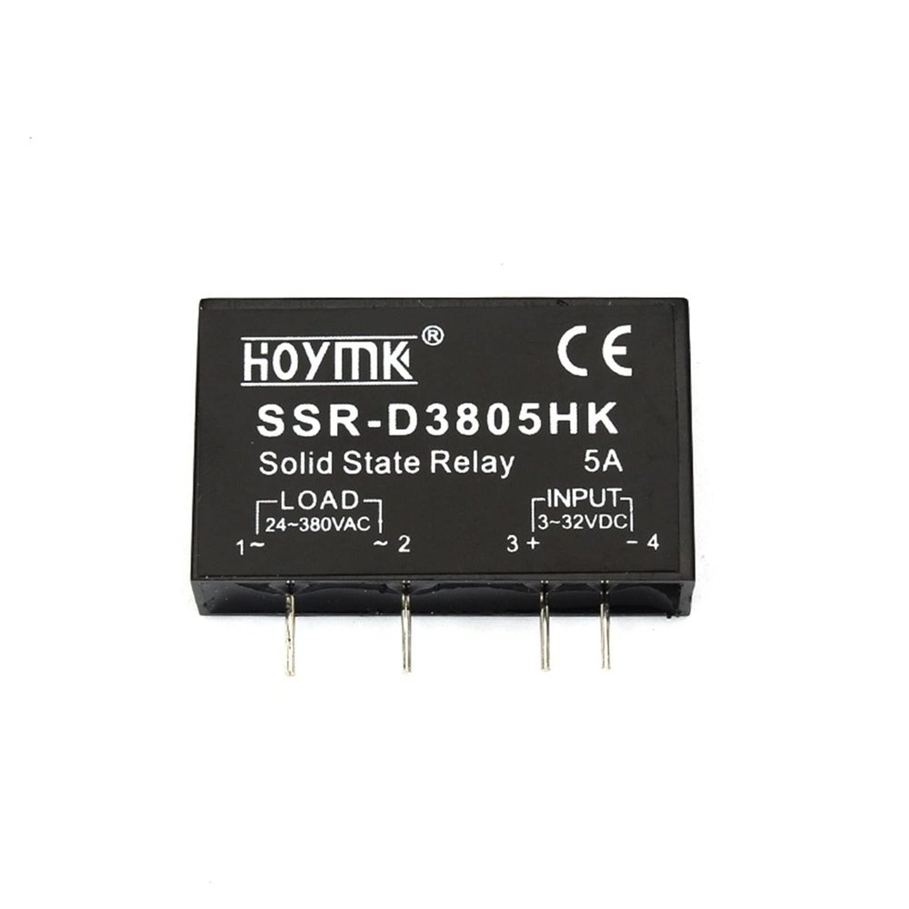 TOBAYA 1pcs PCB SSR-D3803HK D3805HK D3808HK Dedicated with Pins SSR-D3805HK 5A DC-AC Solid State Relay (Size : D3805)