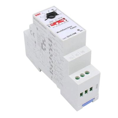 TOBAYA DHC19-M AC/DC 24-240V Multifunction Timer Time Relay Guide Rail Timer DHC19-M