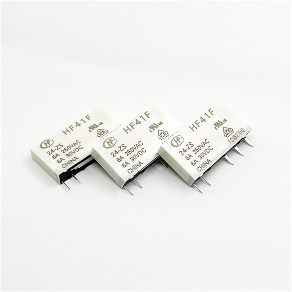 TOBAYA Relays 5PCS/10PCS HF41F-5-ZS HF41F-12-ZS HF41F-24-ZS 5V 12V 24V 5Pin 6A 250VAC (Size : 10PCS HF41F-12-ZS)