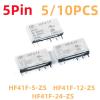 TOBAYA Relays 5PCS/10PCS HF41F-5-ZS HF41F-12-ZS HF41F-24-ZS 5V 12V 24V 5Pin 6A 250VAC (Size : 10PCS HF41F-12-ZS) view 2