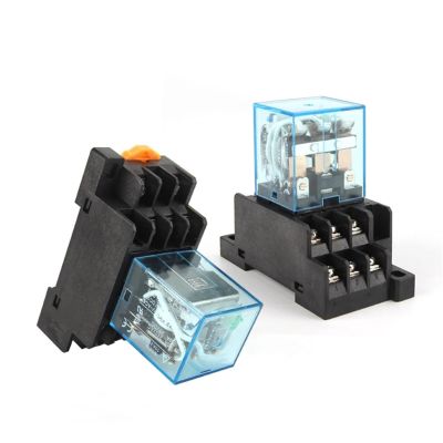TOBAYA Intermediate Relay HH63P LY3NJ 10A Micro Small Electromagnetic Relay ACDC12V24V AC110V 220V 380V with 11 pins Socket Base PTF11A (Color : No Socket, Size : DC 24V)