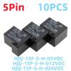 TOBAYA Relays 10Pcs HJQ-15F-S-H-05VDC HJQ-15F-S-H-012VDC HJQ-15F-S-H-024VDC 5Pin 24A 240VAC (Size : HJQ-15F-S-H-05VDC) view 2