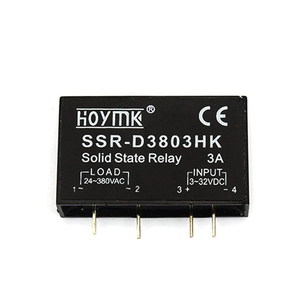 TOBAYA 1pcs PCB SSR-D3803HK D3805HK D3808HK Dedicated with Pins SSR-D3805HK 5A DC-AC Solid State Relay (Size : D3803)