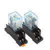 TOBAYA MY2NJ HH52P DPDT Miniature Coil Electromagnetic Intermediate Relay AC12V 24V DC24V AC110V 220V 8 Pin Relay with Socket Base (Size : DC12V) view 1