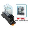 TOBAYA MY2NJ HH52P DPDT Miniature Coil Electromagnetic Intermediate Relay AC12V 24V DC24V AC110V 220V 8 Pin Relay with Socket Base (Size : DC12V) view 2