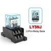 TOBAYA Intermediate Relay HH63P LY3NJ 10A Micro Small Electromagnetic Relay ACDC12V24V AC110V 220V 380V with 11 pins Socket Base PTF11A (Color : No Socket, Size : AC 24V) view 2