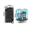 TOBAYA Intermediate Relay HH63P LY3NJ 10A Micro Small Electromagnetic Relay ACDC12V24V AC110V 220V 380V with 11 pins Socket Base PTF11A (Color : No Socket, Size : AC 24V) view 3