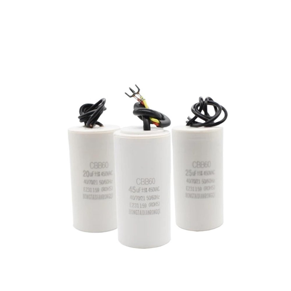 Motor Run Capacitors CBB60 450V AC Starting Capacitor 5% 3/4/5/6/8/10/12/14/15/16/18/20/25/30/40/45/50/60UF for Washing Machine (Size : 45UF)