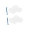 Vaguelly 1set Ceramic Cloud Shaped Drawer Knobs Cartoon Wardrobe Handles for Boys and Girls Room Cloud Door Knobs for Cabinets Unique and Elegant Furniture Decor view 1