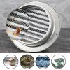 Stainless Steel Round Corner Wall Vents Cow Nose Wall Vents with Pest Control Grill Round Brushed Exterior Extractor Wall Vents Wall Vents Fine Mesh for Pest Control (Size : 170mm/6.69in) view 4