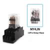 TOBAYA 1pcs HH54P MY4NJ Plug-in Relay PYF14A DC12v 24v AC 110v 220v 5A Silver Contact 14pins 4PDT rele Socket (Size : AC 220V) view 2