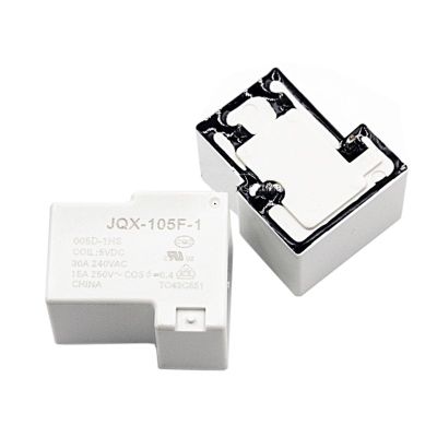 TOBAYA 1PCS Relay HF- JQX-105F-1-005D 012D 024D-1HS DC5V 12V 24V Normally Open 30A (Size : JQX-105F-005D-1HS)