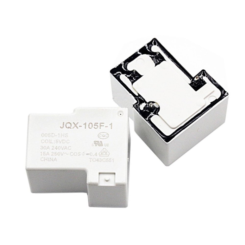 TOBAYA 1PCS Relay HF- JQX-105F-1-005D 012D 024D-1HS DC5V 12V 24V Normally Open 30A (Size : JQX-105F-005D-1HS)