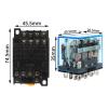 TOBAYA Intermediate Relay HH64P LY4NJ 10A Micro Small Electromagnetic Relay ACDC12V24V AC110V 220V 380V with 14 pins Socket Base PTF14A (Color : No Socket, Size : DC 24V) view 3