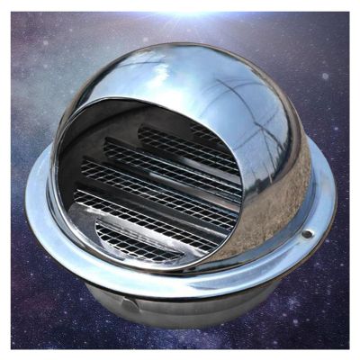 Stainless Steel Round Corner Wall Vents Cow Nose Wall Vents with Pest Control Grill Round Brushed Exterior Extractor Wall Vents Wall Vents Fine Mesh for Pest Control (Size : 80mm/3.15in)