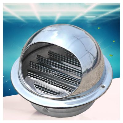 Round Wall Vents Stainless Steel Vents Diameter Duct,Fly Screen and Drip Deflector Round Bull Nosed Extractor Fan Vent Cover, for Home or Industrial Applications (Size : 200mm/7.87in)