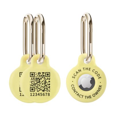 PIKEEPER Smart QR Code Accessory - 2 Durable Silicone Holders Designed for Apple AirTag, Ideal for Travel & Personal Items
