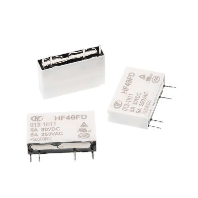 TOBAYA Relays 5PCS/10PCS HF49FD-5/12/24V-1H11 4Pin 5A 250VAC (Size : 10PCS HF49FD-5V1H11)