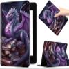 Slim Shell Case for 6.8" Kindle Paperwhite (11th Generation 2021)  Kindle Paperwhite Signature Edition, Premium PU Leather Lightweight Auto Sleep/Wake Cover with Stand, Purple Dragon Book view 1