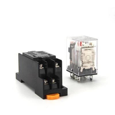 TOBAYA Intermediate Relay HH62P LY2NJ 10A Micro Small Electromagnetic Relay AC/DC12V24V AC110V 220V 380V with 8 pins Socket Base PTF08A (Color : No Socket, Size : AC 12V)