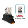 TOBAYA Intermediate Relay HH62P LY2NJ 10A Micro Small Electromagnetic Relay AC/DC12V24V AC110V 220V 380V with 8 pins Socket Base PTF08A (Color : No Socket, Size : AC 12V) view 2