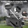 QAUYYW Upgraded 37000mWh Emergency Hand Crank Radio AM/FM with LED Flashlight Solar Radio, Portable Weather Radio, Emergency Cell Phone Charger for Family Outdoor Camping and Emergency Rescue Us view 2