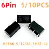 TOBAYA Relays 5PCS/10PCS HFE60-5-1HST-L2 HFE60-12-1HST-L2 HFE60-24-1HST-L2 6Pin 8A 250VAC (Size : 5PCS HFE60-24-1HSTL2) view 2