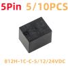 TOBAYA Relays 5PCS/10PCS 812H-1C-C-5V12V24V 5Pin16A 277VAC (Size : 5PCS 812H-1C-C-5) view 2