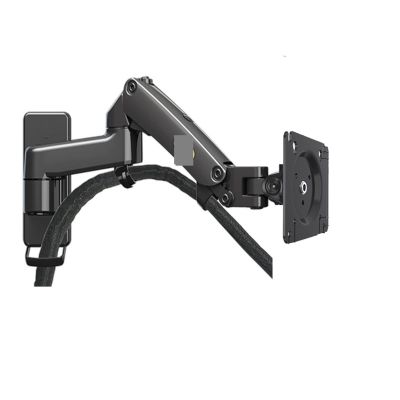 F150 2-10kg 3-12kg Aluminum Air Gas Spring 17"-35" LCD Monitor Wall Mount Bracket Good TV Wall Holder 75x75 100x100 (Color : 3-12KG Black)