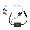 12V Car FM Booster - Booster Amplifier Amp Reduce Noise - DIN Plug Connector Adapter for Car Truck SUV Boat Stereo, Audio, Head Unit Receiver view 1
