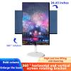 24-55 Inch Monitor Bracket, Pure White Vertical TV, Floor Mounted Mobile Trolley, Lifting and Rotating Frame, Pneumatic Cantilever (24-43 inches/Floor Stand) view 3