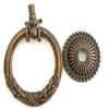 JCAKES Vintage Look Single Drop Pull Ring Knob Drawer Pull Pendant Dresser Pull Handles Dark Antique Copper view 3