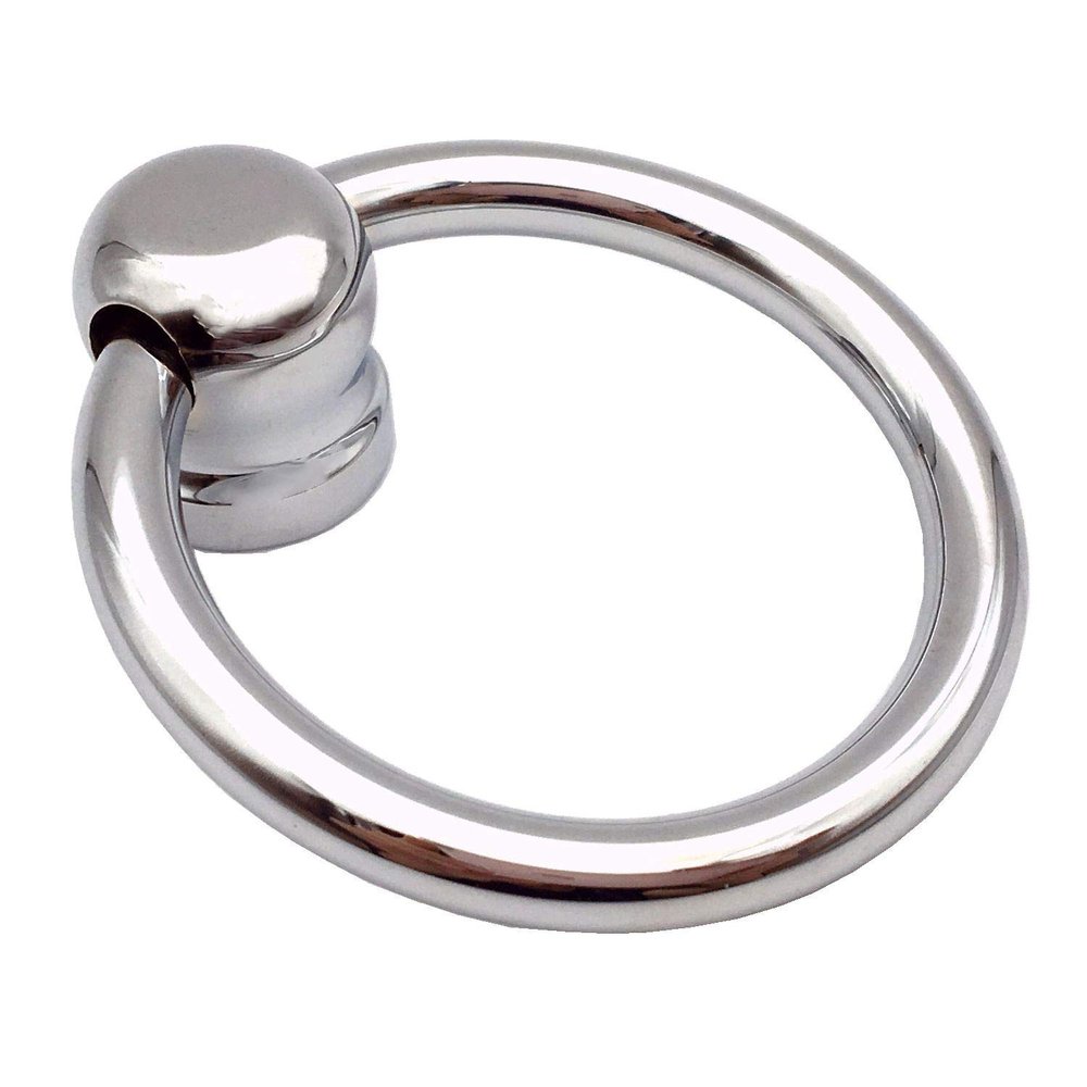 JCAKES Single Drop Pull Rings Drawer Knob Drawer Pull Pendant Dresser Pull Handles Polished Silver Chrome Hardware (Size : Outer Dia: 1.75" (45 mm))