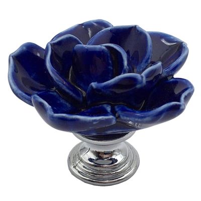 JCAKES Flower Knob Ceramic Floral Drawer Knob Red Yellow Blue Black White Drawer Pull Dresser Cabinet Knob Kitchen Door Knob Hardware